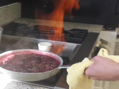 Sweet Cherry Jubilee Flambe