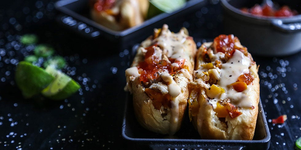 Slow Cooker Chicken Fajita Subs