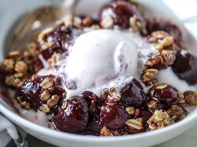 Oatmeal Cherry Crisp