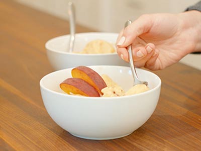 Refreshing Vegan Peach Nice Cream