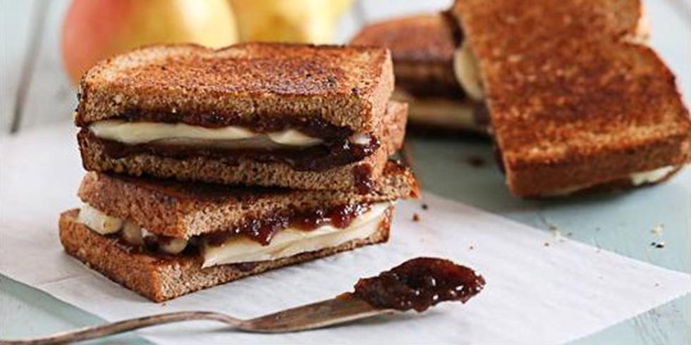 Pear and Brie Gourmet Grilled Cheese