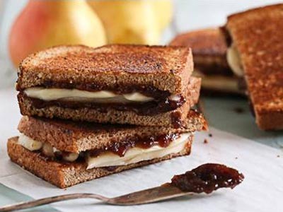 Pear and Brie Gourmet Grilled Cheese