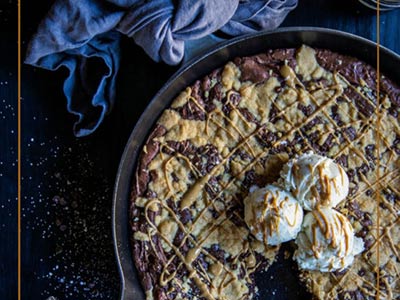 Peanut Butter Skillet Brownie Cookies