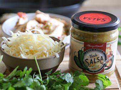 Slow Cooker Chicken Enchiladas with Salsa Verde